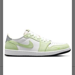 Air Jordan 1 Retro Low OG White Ghost Green Black Shoes