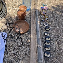 Free Pots, Saucers, Solar Lights, Raised Planting Bed Wood , Water Bottle, Foam Boards, Plant Stand 