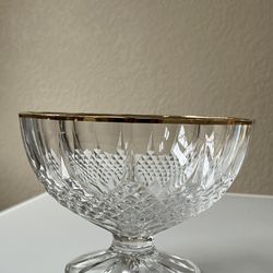 Gold Rim Pedestal Bowl