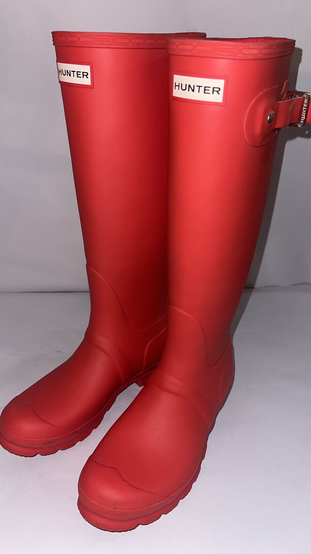 Hunter Coral Rain Boots Size 7 Knee High 