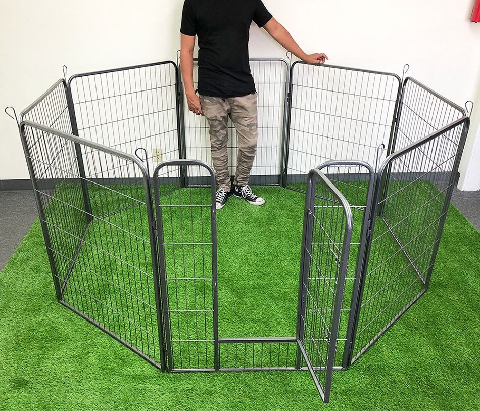 Brand New $110 Heavy Duty 40” Tall x 32” Wide x 8-Panel Pet Playpen Dog Crate Kennel Exercise Cage Fence Play Pen