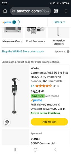 Waring Immersion Blender.