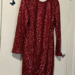 H&M Red Sequined Dress