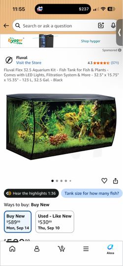 Fluval Flex 32.5 Aquarium (Brand New)