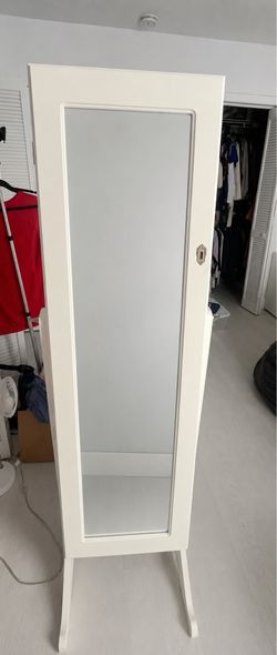 Jewelry Armoire with Full-Length Mirror – $75