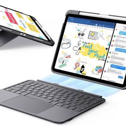 ESR iPad Air 11" (M3/M2) & 5th/4th Gen Flex Keyboard Case, Ultra-Light Magnetic Detachable Keyboard with Writing/Viewing Modes, Larger Precision Track