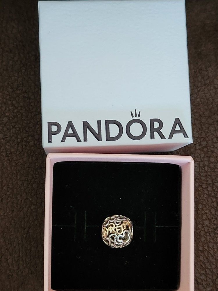 New Pandora Disney Mickey Mouse Silhouette Pave Charm