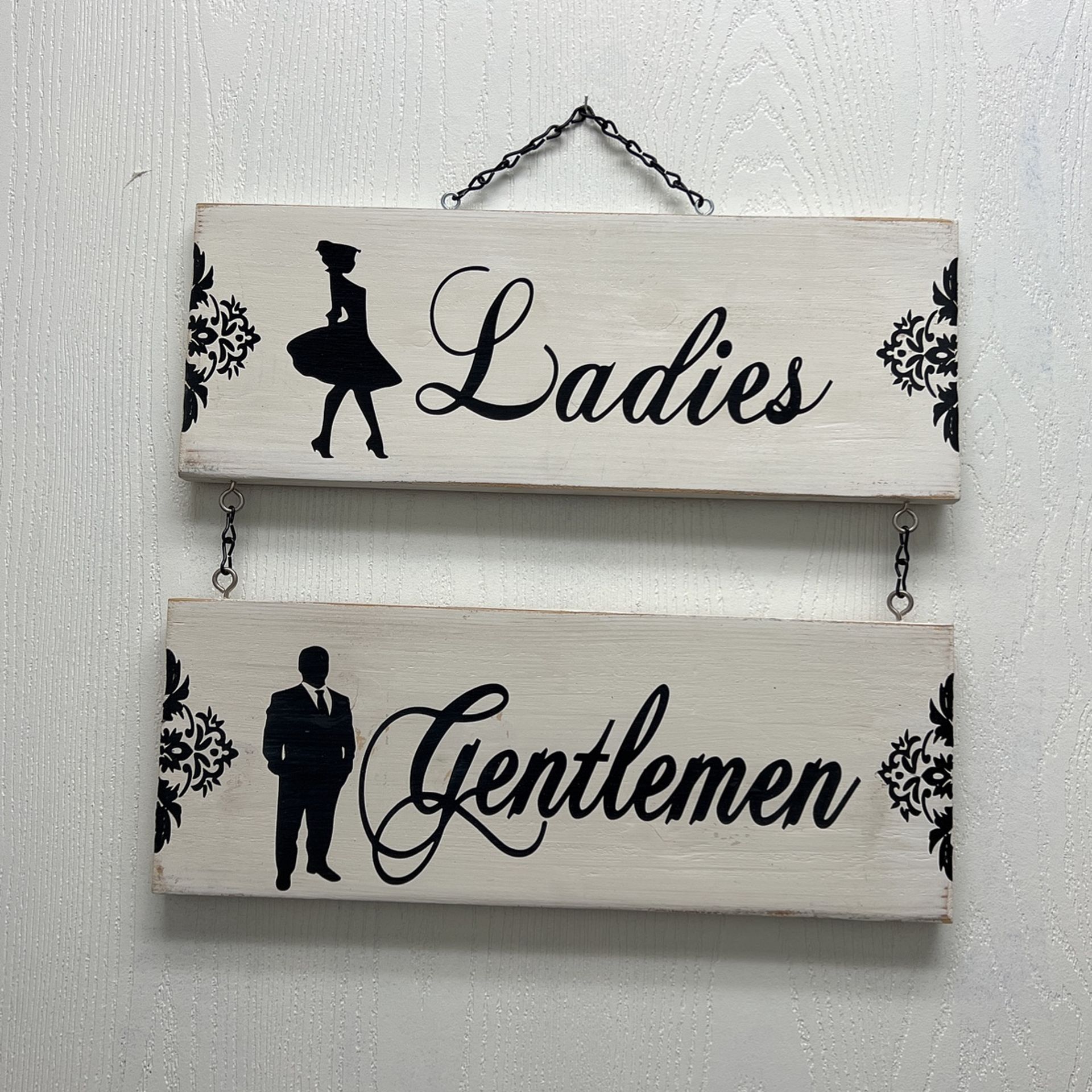 Shabby Chic Bathroom Sign