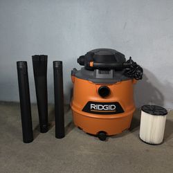 RIDGID 16 Gal. 6.5 Peak HP NXT Shop Vacuum Wet Dry Vac with Detachable Blower, Filter, Locking Hose and Accessories HD1600