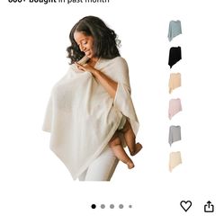 Breathable Nursing Cover Up for Breastfeeding - Privacy Nursing Covers - Newborn Essentials Must Haves - Improved Ponchy by Gold Mamas - Sand