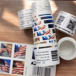 5 Rolls 🇺🇲 US Flag 2024 USPS Forever® Postage Stamps