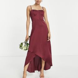 ASOS Petite Bridesmaid Satin Cami Dress