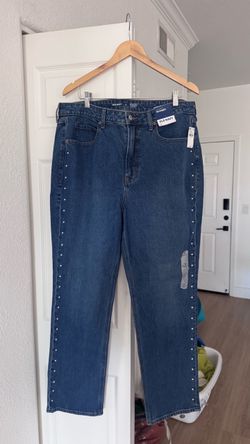 Old navy studded straight leg jeans