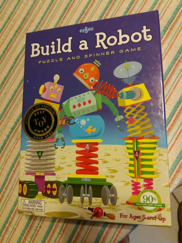EeBoo Build a Robot Puzzle & Spinner Game