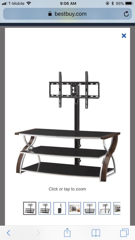 Whalen Furniture - 3-in-1 Console for Most Flat-Panel TVs Up to 65" - Brown Cherry