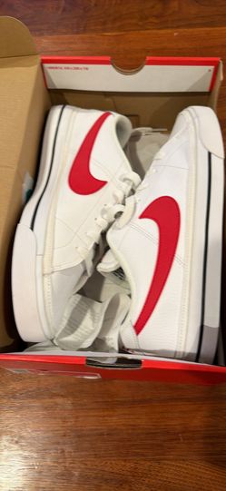 Nike Court Legacy White/Red Men’s Size 10.5 - Brand New w/ Box