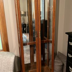 Curio Cabinet Lights And Glass Shelves