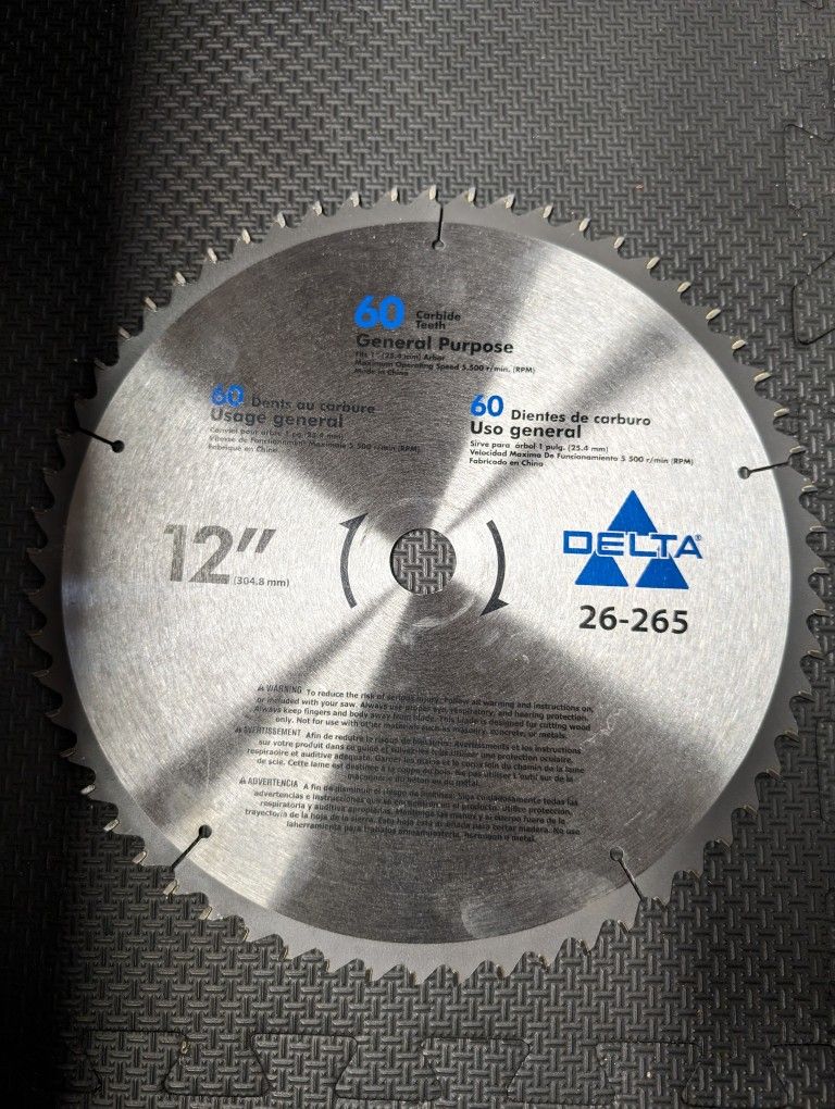 12" Delta circular saw blade 