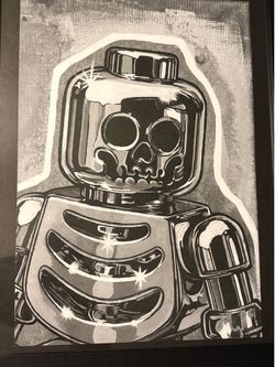 Chrome Lego Skeleton ACRYLIC PRINTS *FRAMED*