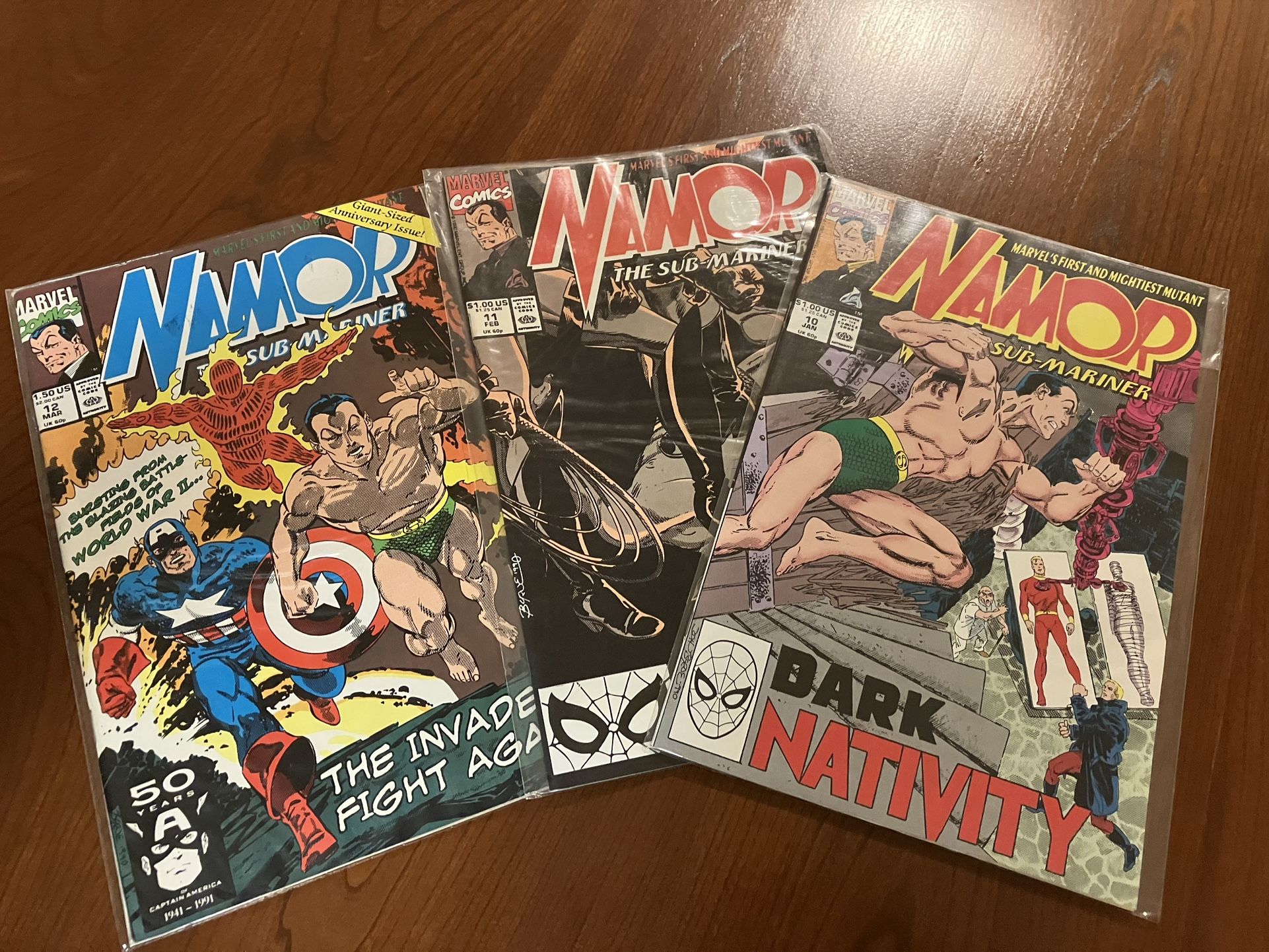 1991 Namor The Sub-Mariner Comics ( Namor Vs Nazis)