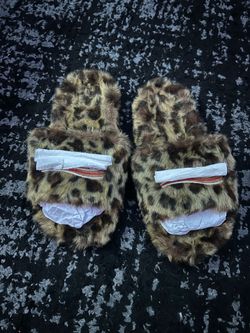 fashion fur slides