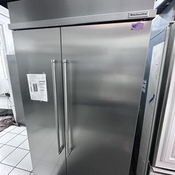 48” Kitchenaid Built In Stainless Steel Refrigerator 
