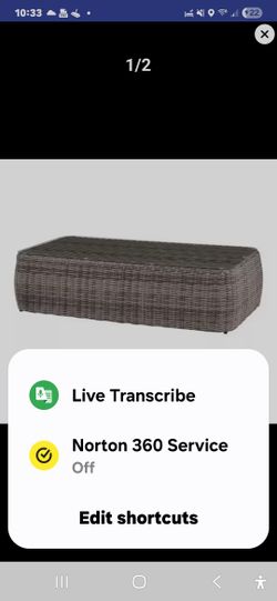 Brand New Kings Ridge Rectangular Wicker And Reinforced Aluminum Outdoor Coffee Table