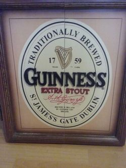 Guinness dart board..