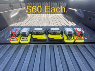 RYOBI ONE+ 18V 4.0 Ah Lithium HIGH PERFORMANCE Battery & Charger Starter Kit **$60 Each**