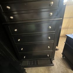 Tall Black Dresser With Jewelry Compartment 