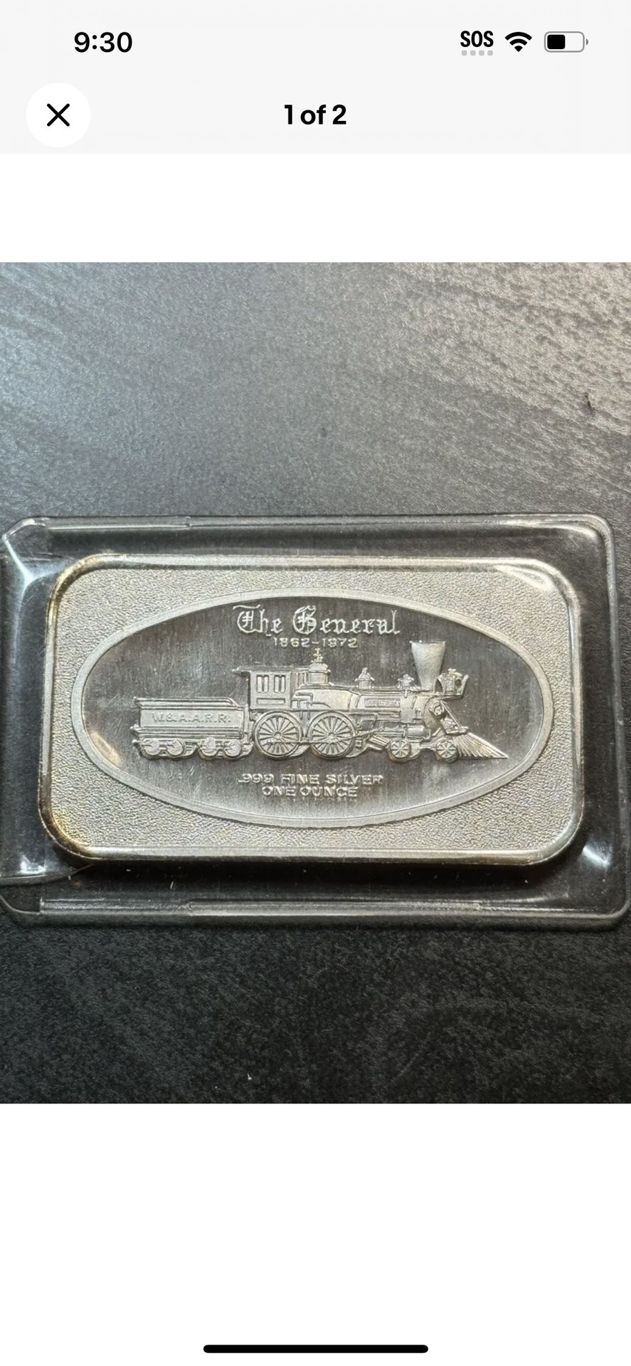 Vintage Silver Art Bar