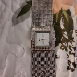 DKNY SQUARE SILVER WATCH