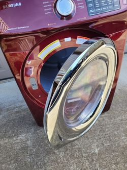 MAKE OFFER Samsung Large Capacity Front Load Electric Dryer With Steam and Sanitize