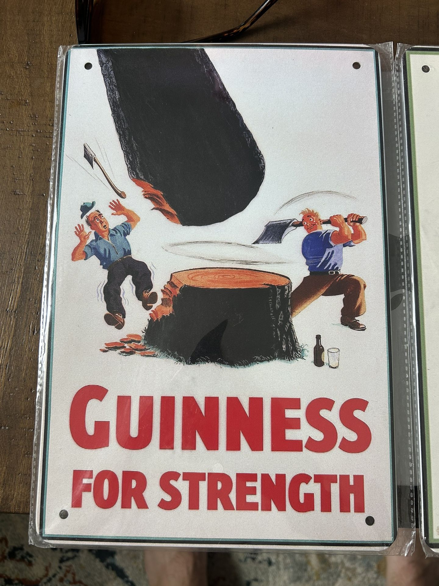 Vintage Guinness “For Strength” Metal Sign (New/Sealed) – 2 Available