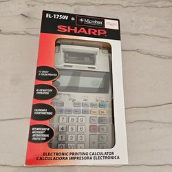 Sharp EL-1750V 12 digit Two-Color Printing Calculator built-in Microban