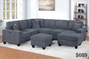 Sectional sofa with ottoman