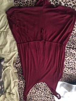 Burgundy romper