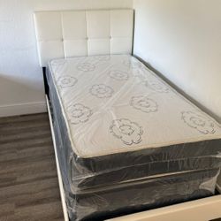 Twin Size Bed Frame With Mattress TWIN Bed Diamond Headboard 