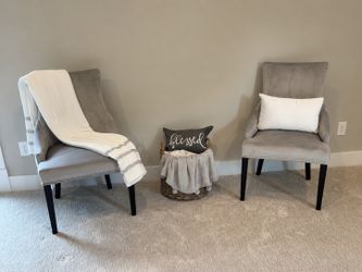 Set of 2 upholstered accent/dining chairs