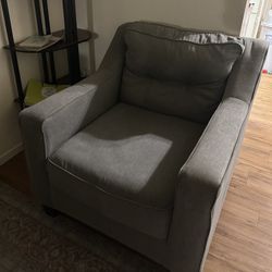 Armchair / Accent Chair – Used Condition – $20 | Charcoal Grey Fabric | Great for Reading or Lounge Spaces 