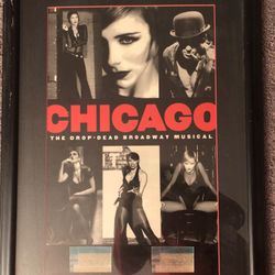 Original Poster Of The Musical Chicago 1981 With Tickets!