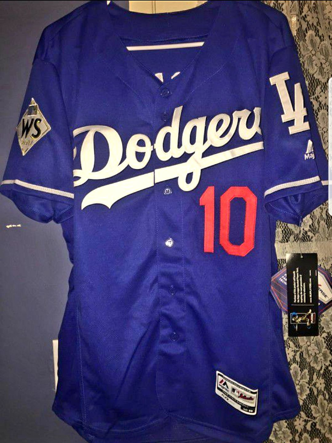 BRAND NEW Dodgers Blue Justin Turner Baseball Jersey WORLD SERIES PATCH  Everything Stitched for Sale in West Covina, CA - OfferUp