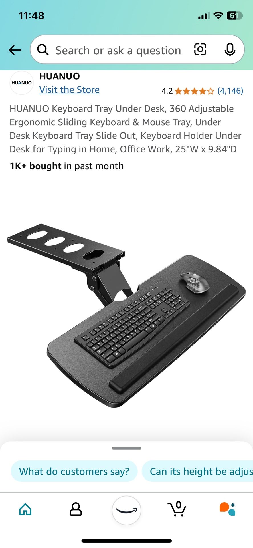 Huanuo Keyboard And Mouse Tray