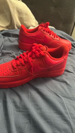 Red Air Force Ones Wore Once