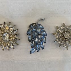 Vintage Rhinestone Brooch, Vintage Rhinestone Jewelry