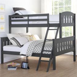*Brand New* DHP Airlie Convertible Wood Bunk Bed, Stackable and Detachable Bed Frame, full over twin