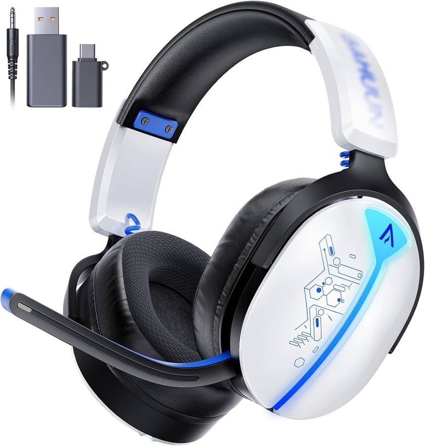 new Wireless Gaming Headset for Ps5, Ps4, PC, Switch, 2.4GHz+BT5.3 | Competition-Grade Pinpoint | 7.1 Surround Sound for Total Victory | Noise-Canceli
