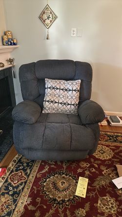 Dark Gray Fabric Recliner Chair