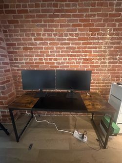 Move out sale- Industrial Wood and Metal Office Desk