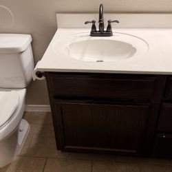 36 In Restroom Vanity W/ Toilet